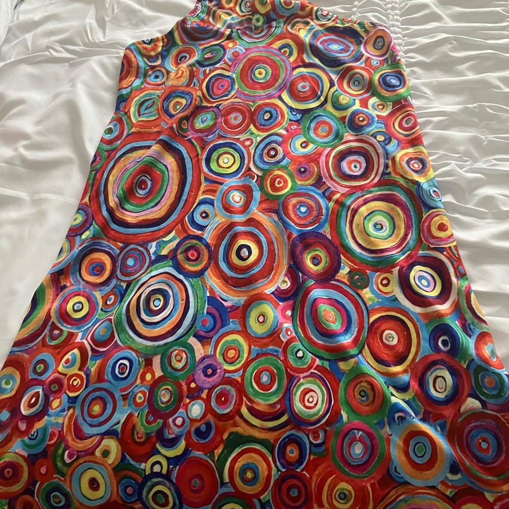 Colorful Circle Pattern Dress